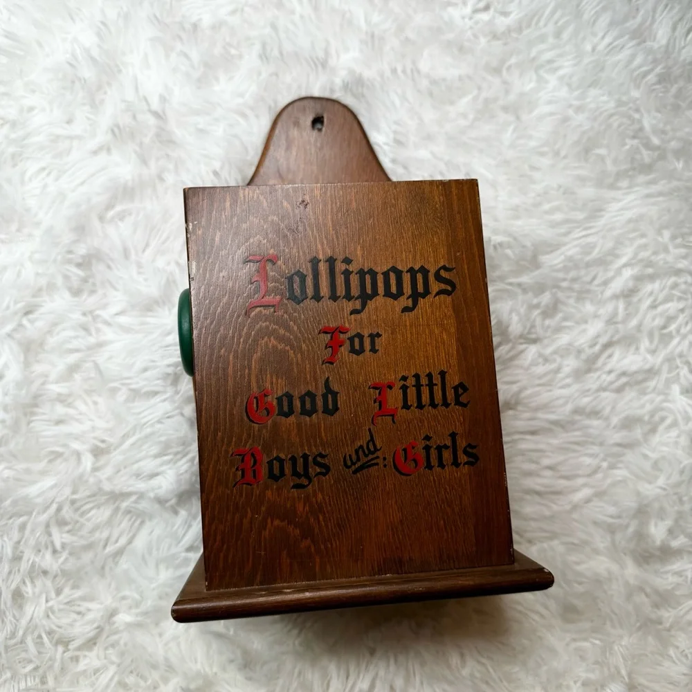 Vintage Cornwall Wood Lollipops for good little boys and girls Holder - Picture 1 of 7